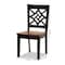 Baxton Studio Nicolette Modern Two-Tone Dark Brown and Walnut Brown Finished Wood 2-PC Dining Chair Set 179-11389-Zoro - alternate 5